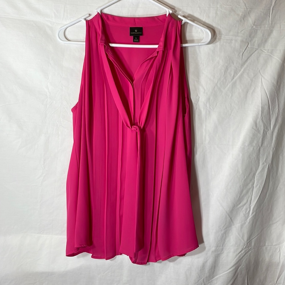 Large Worthington Pink Sleeveless Dress Top